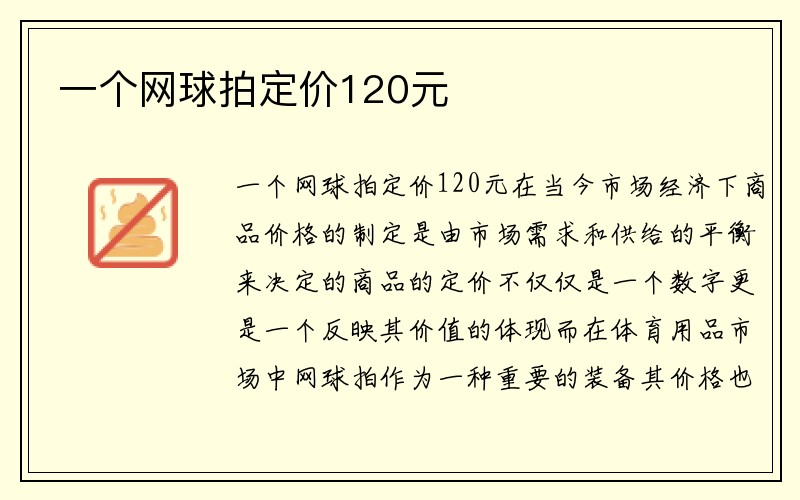 一个网球拍定价120元