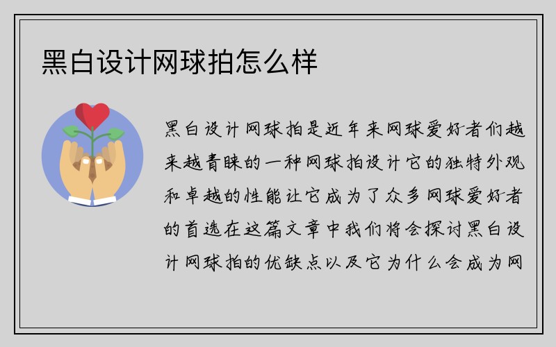 黑白设计网球拍怎么样