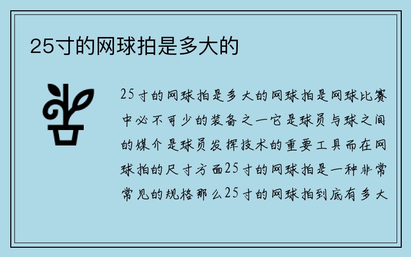 25寸的网球拍是多大的